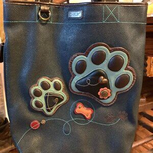 CHALA Deluxe Everyday Tote Women Shoulder Purse Handbag with Dog Paw Prints